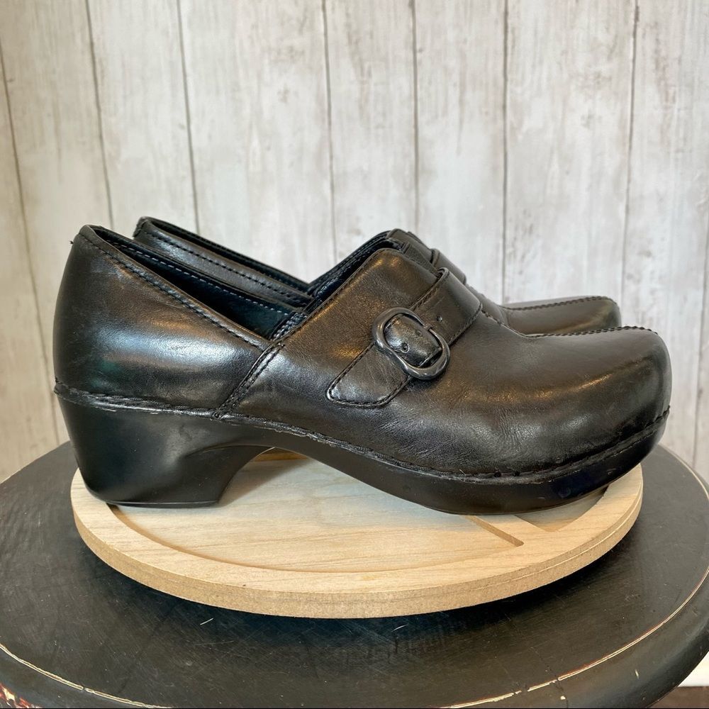 Dansko Leather Buckle Strap Clogs - Picture 4 of 7
